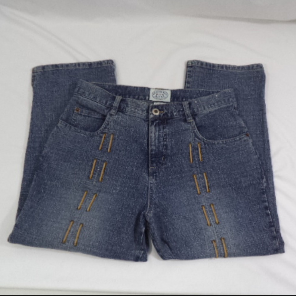 Womens Stretch Capris High Waist Cropped Jeans